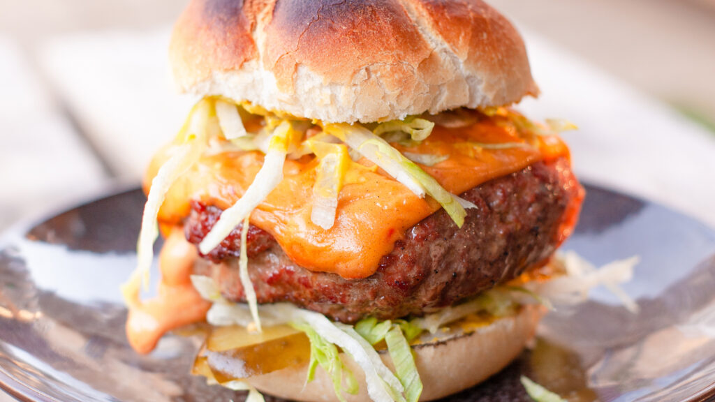 Juicy lucy hamburger